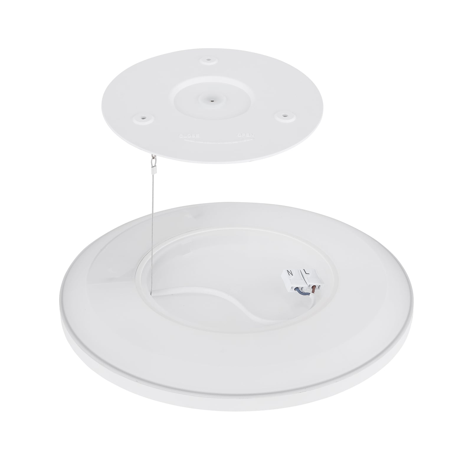 LED taklampe Sapana firkantet dimbar hvit IP44 18W miljøbilde