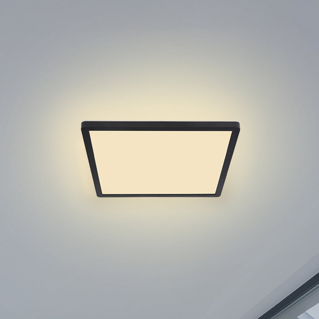 LED taklampe Sapana kvadratisk dimbar svart forfra