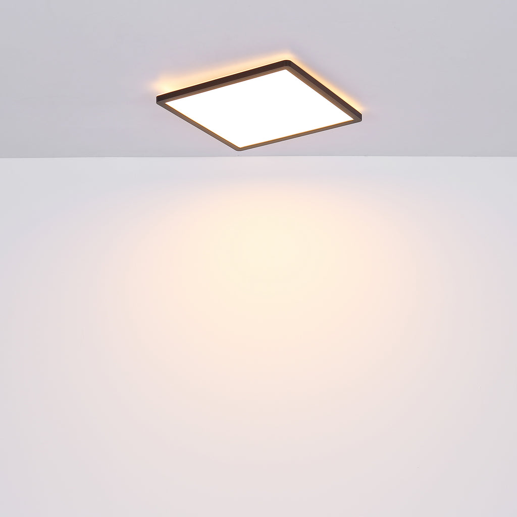 LED taklampe Sapana kvadratisk dimbar svart installasjon
