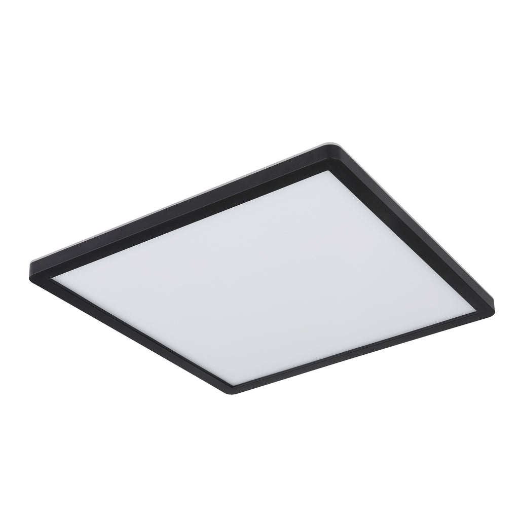 LED taklampe Sapana kvadratisk dimbar svart montert i rom
