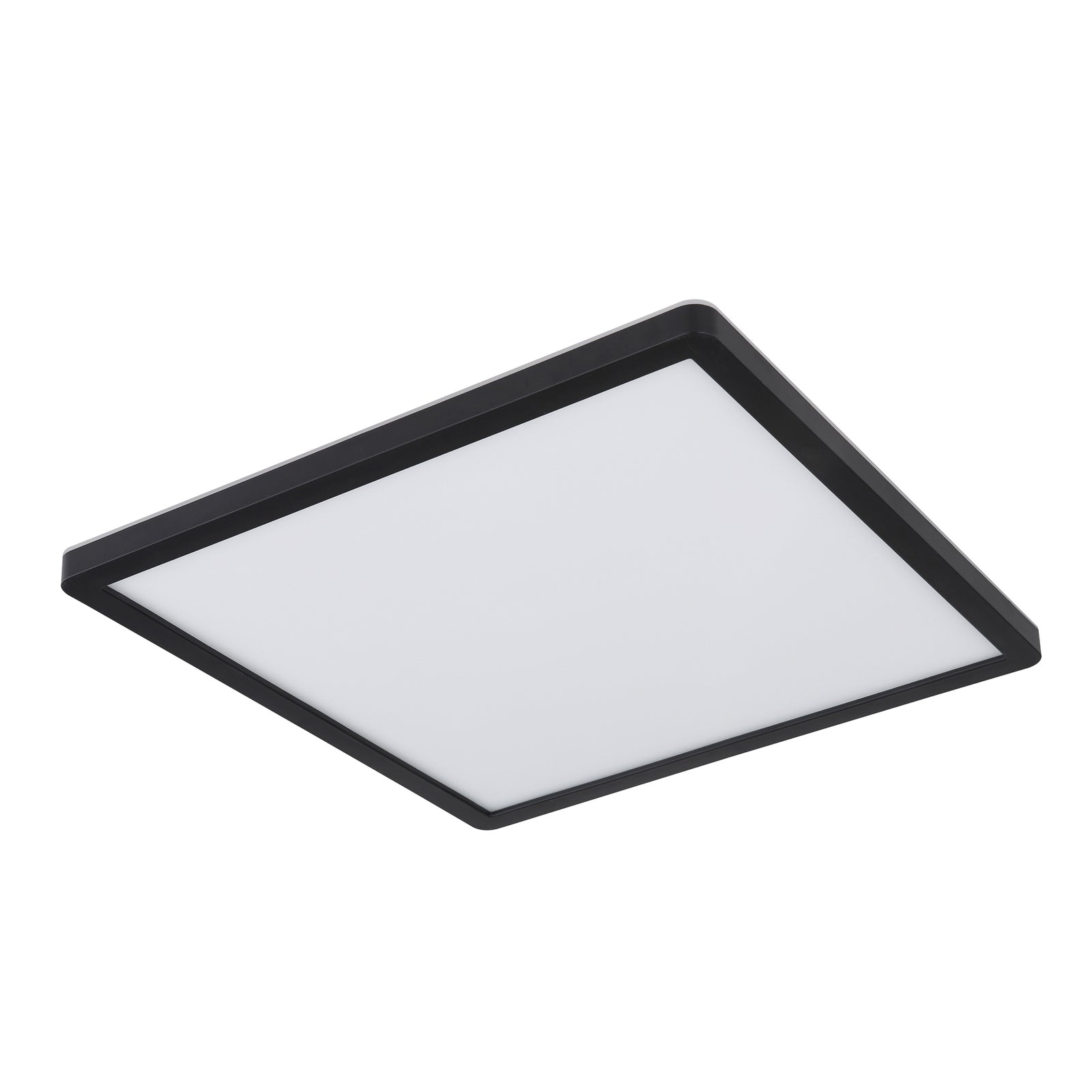 LED taklampe Sapana kvadratisk dimbar svart montert i rom