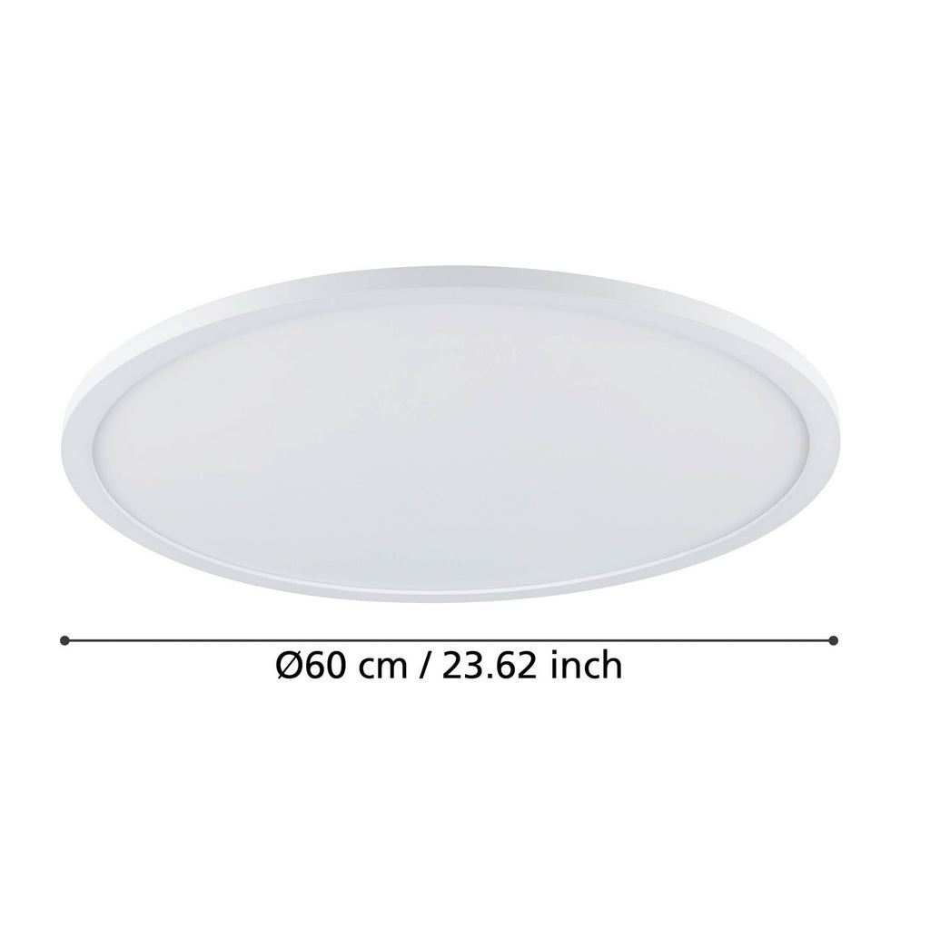 Detalj av LED taklampe Sarsina-Z dimbar CCT Zigbee Ø60 cm hvit