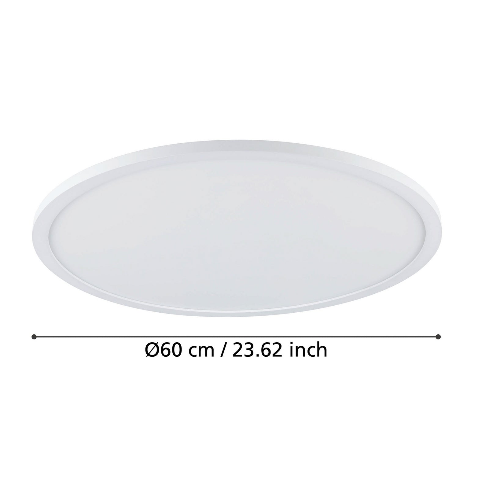 Detalj av LED taklampe Sarsina-Z dimbar CCT Zigbee Ø60 cm hvit