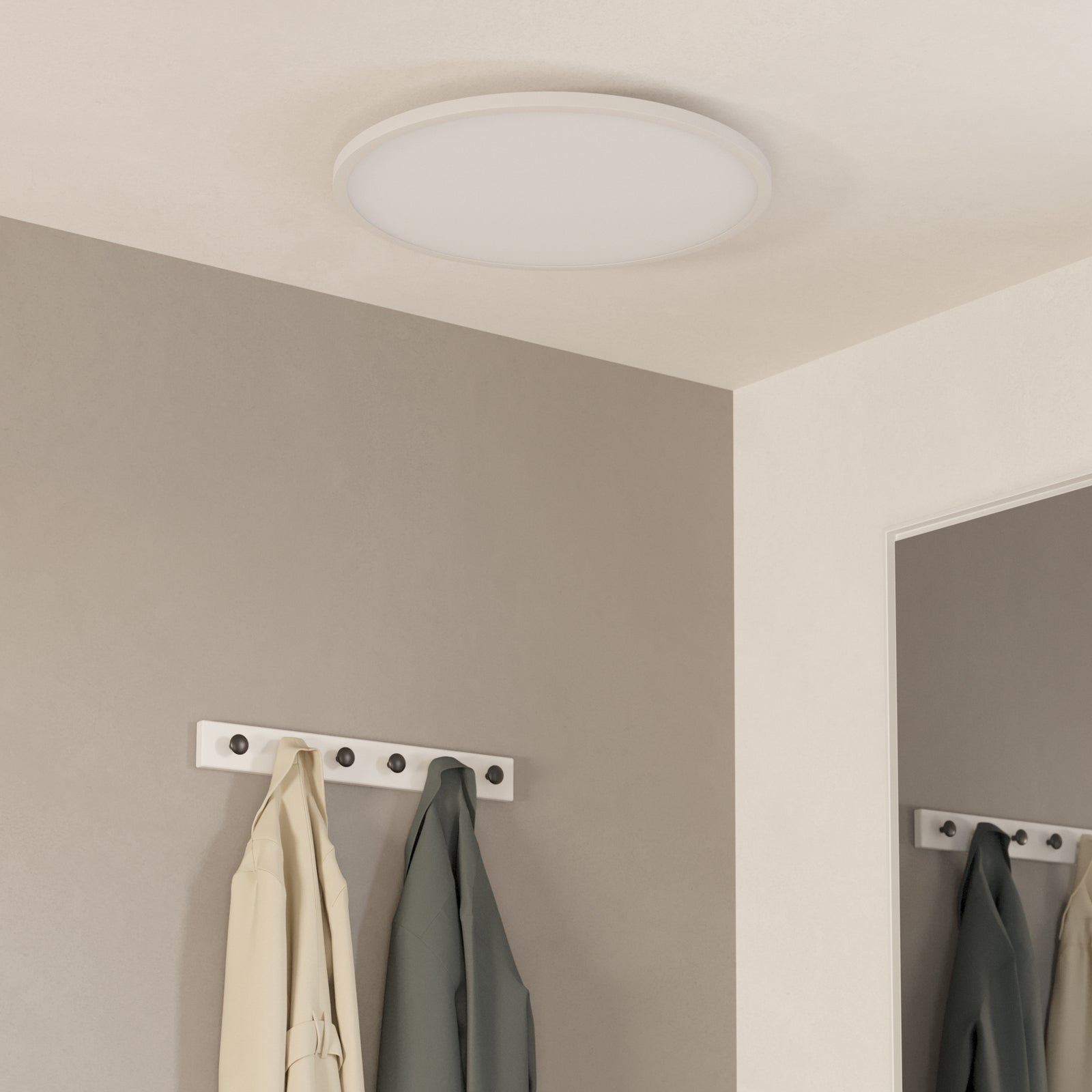 Montert LED taklampe Sarsina-Z dimbar CCT Zigbee Ø60 cm hvit i rom