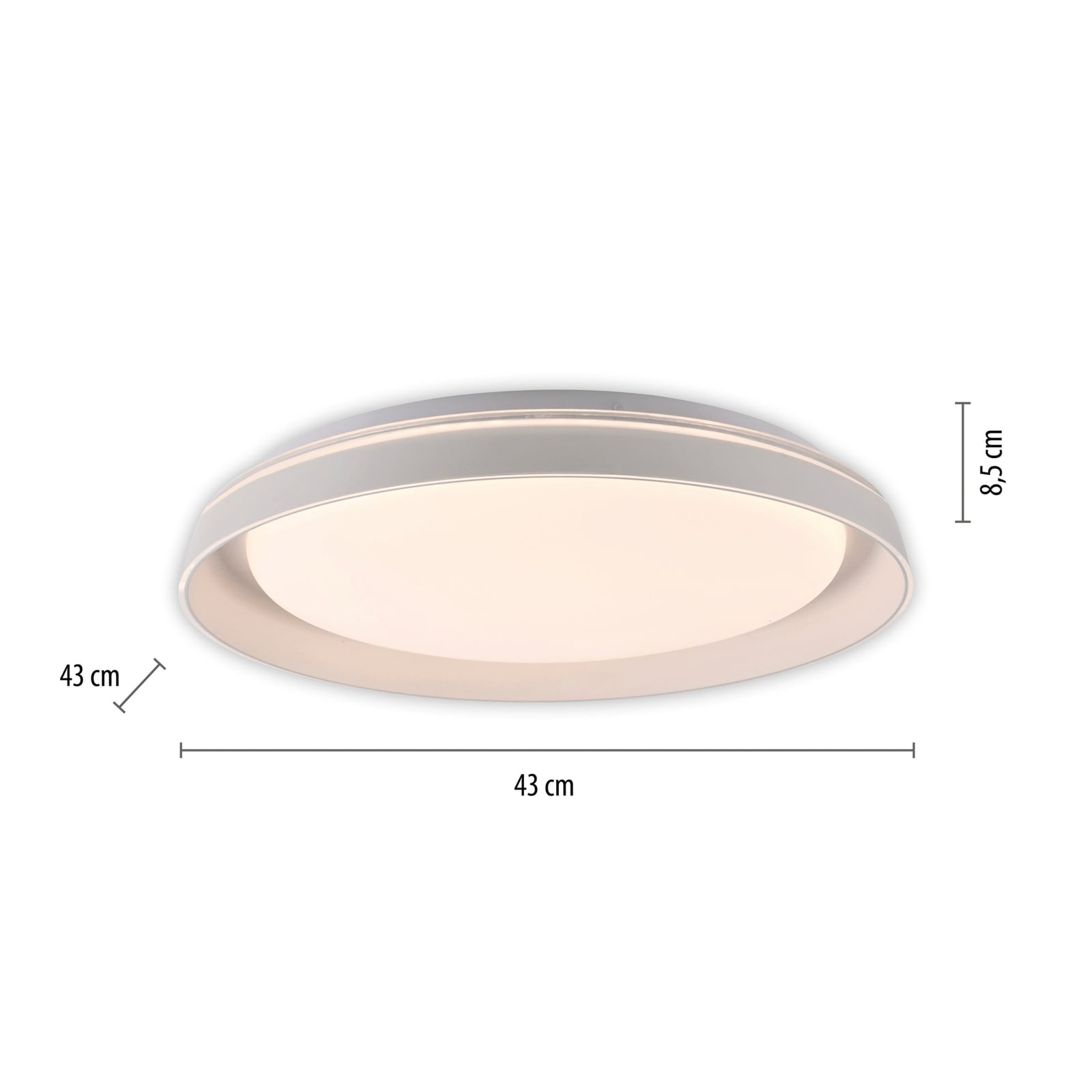 LED taklampe Sati dimbar montert i tak