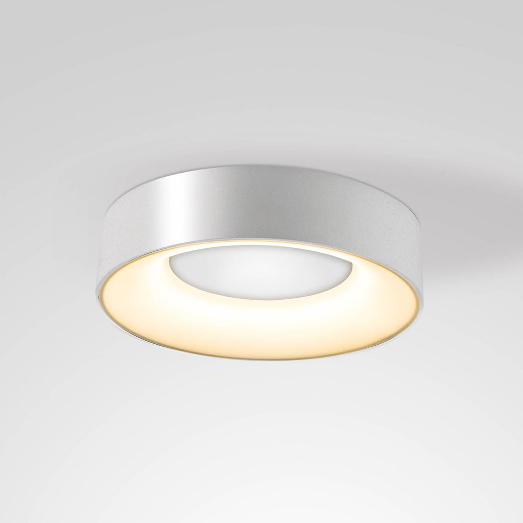 LED taklampe Sauro dimbar sølv forfra