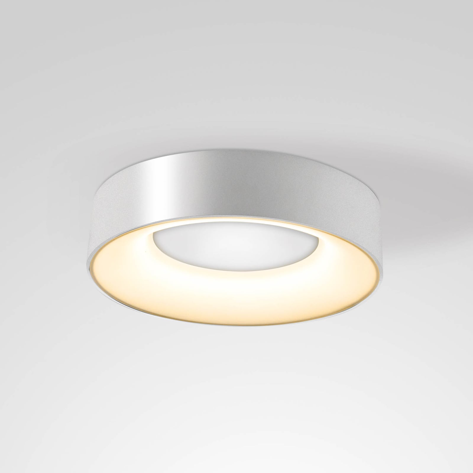 LED taklampe Sauro dimbar sølv forfra
