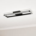 LED taklampe Savilanas-Z dimbar CCT svart 77x20 cm forfra