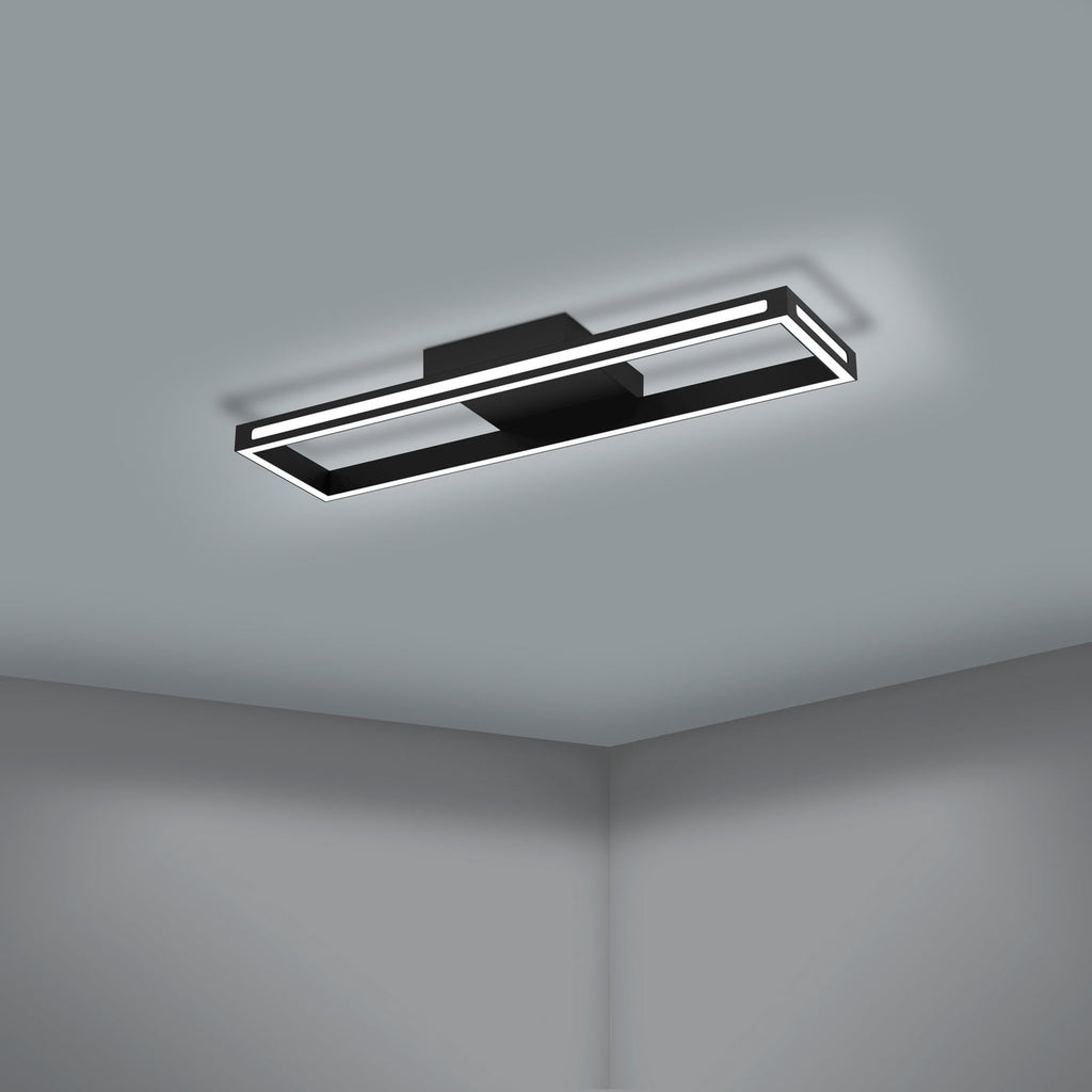LED taklampe Savilanas-Z dimbar CCT svart 77x20 cm med appstyring