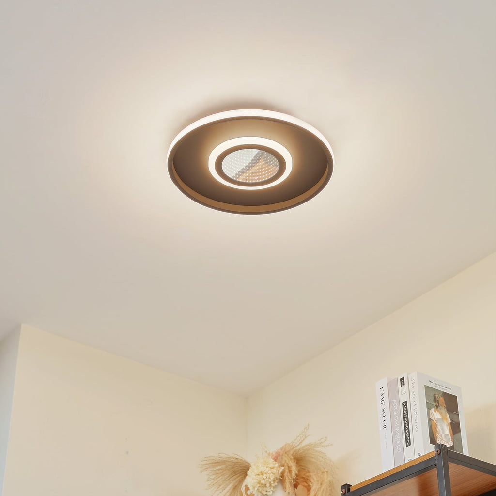 LED taklampe Selian dimbar Infinity Tunnel svart Ø40 cm bakside
