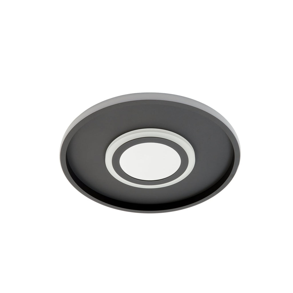 LED taklampe Selian dimbar Infinity Tunnel svart Ø40 cm montert i rom