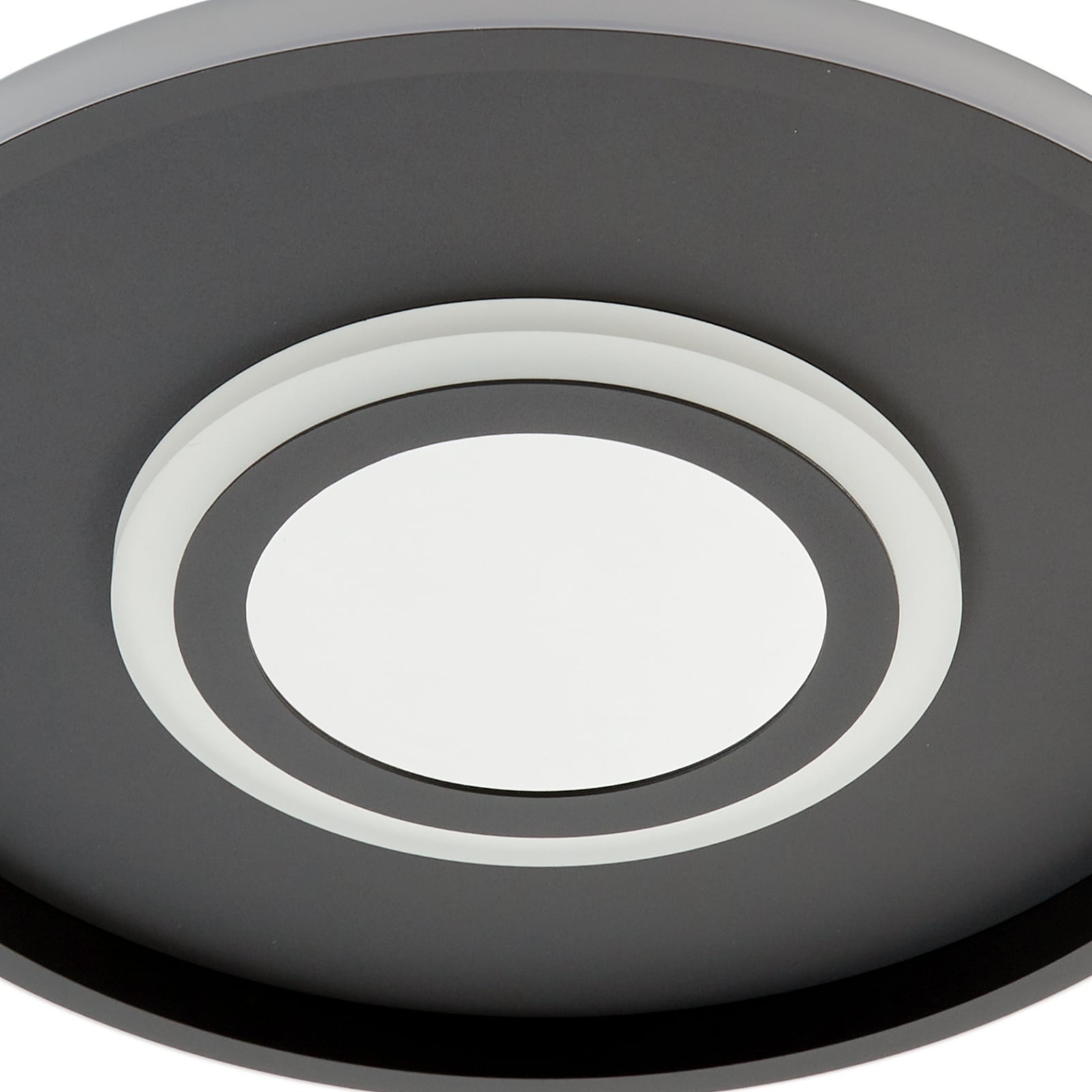 LED taklampe Selian dimbar Infinity Tunnel svart Ø40 cm lysdetalj