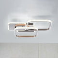 LED taklampe Sevent firkantet stål 3000K 46x39 cm forfra