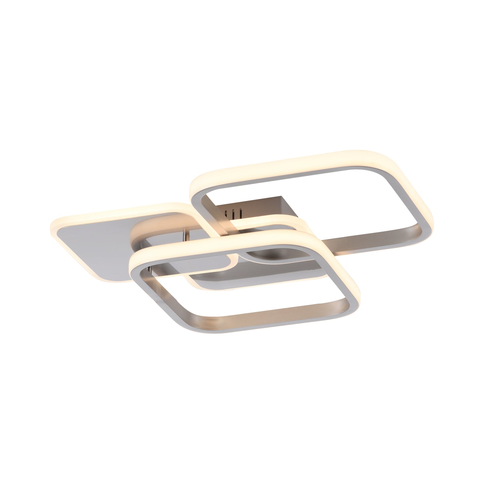 LED taklampe Sevent firkantet stål 3000K 46x39 cm montert