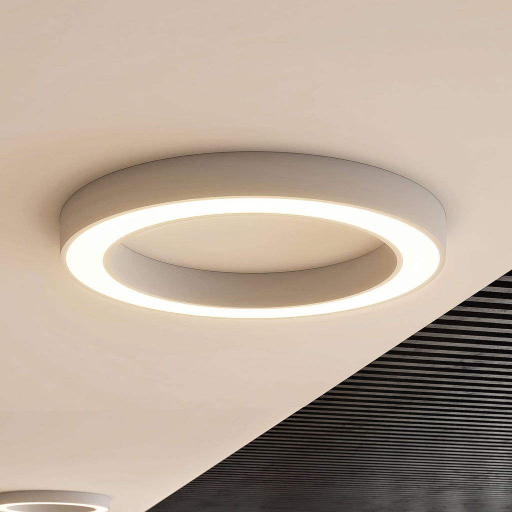 LED taklampe Sharelyn ring dimbar hvit Ø80 cm forfra