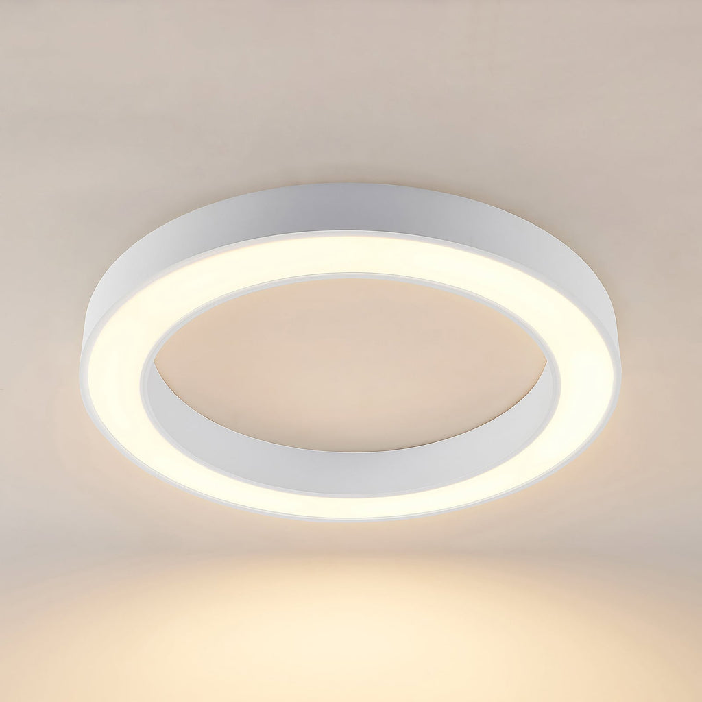 LED taklampe Sharelyn ring dimbar hvit Ø80 cm lysdetalj