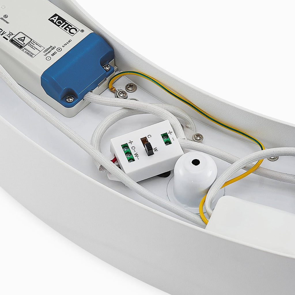 LED taklampe Sharelyn ring dimbar hvit Ø80 cm helhetlig oversikt