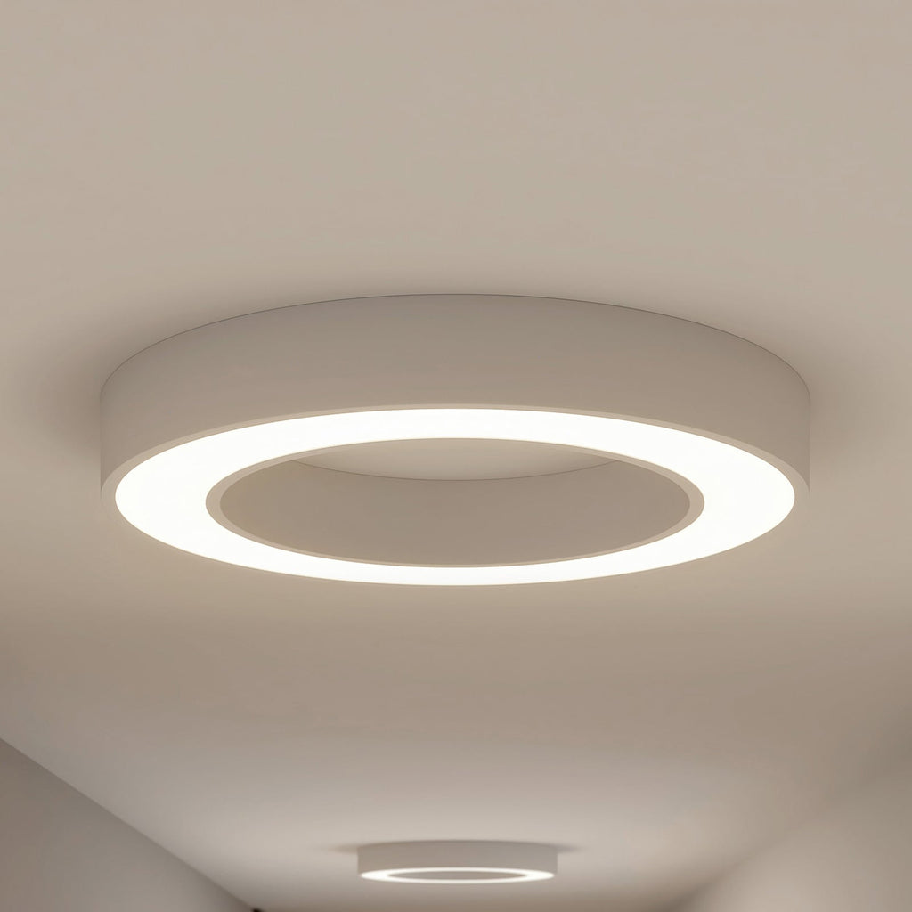 LED taklampe Sharelyn ringformet hvit Ø60 cm front