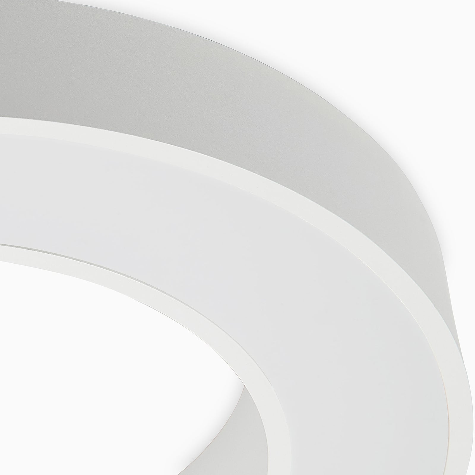LED taklampe Sharelyn ringformet hvit Ø60 cm lysdetalj