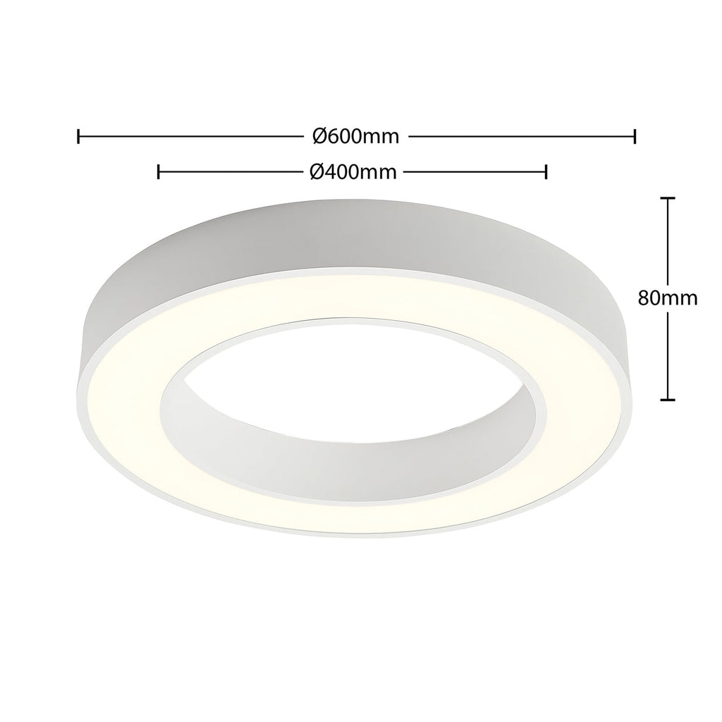 LED taklampe Sharelyn ringformet hvit Ø60 cm nærbilde
