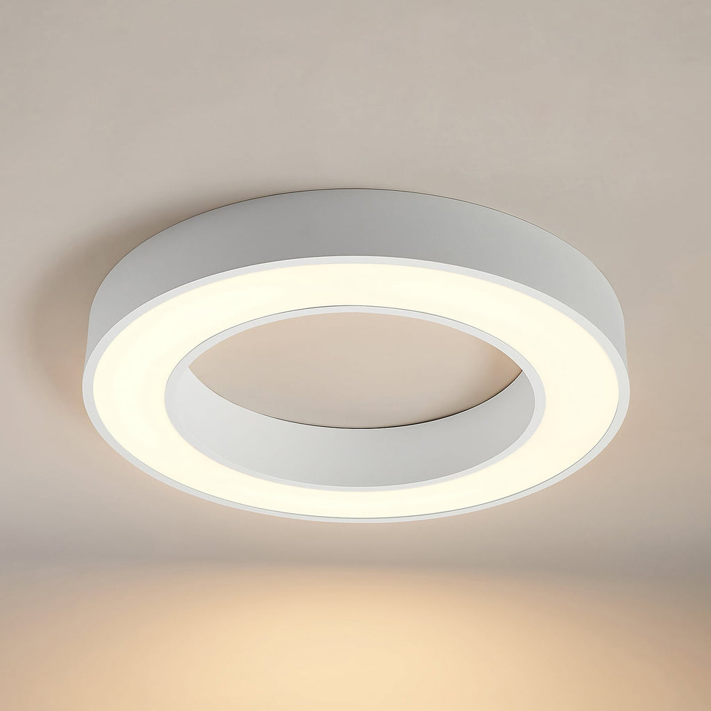 LED taklampe Sharelyn ringformet hvit Ø60 cm side
