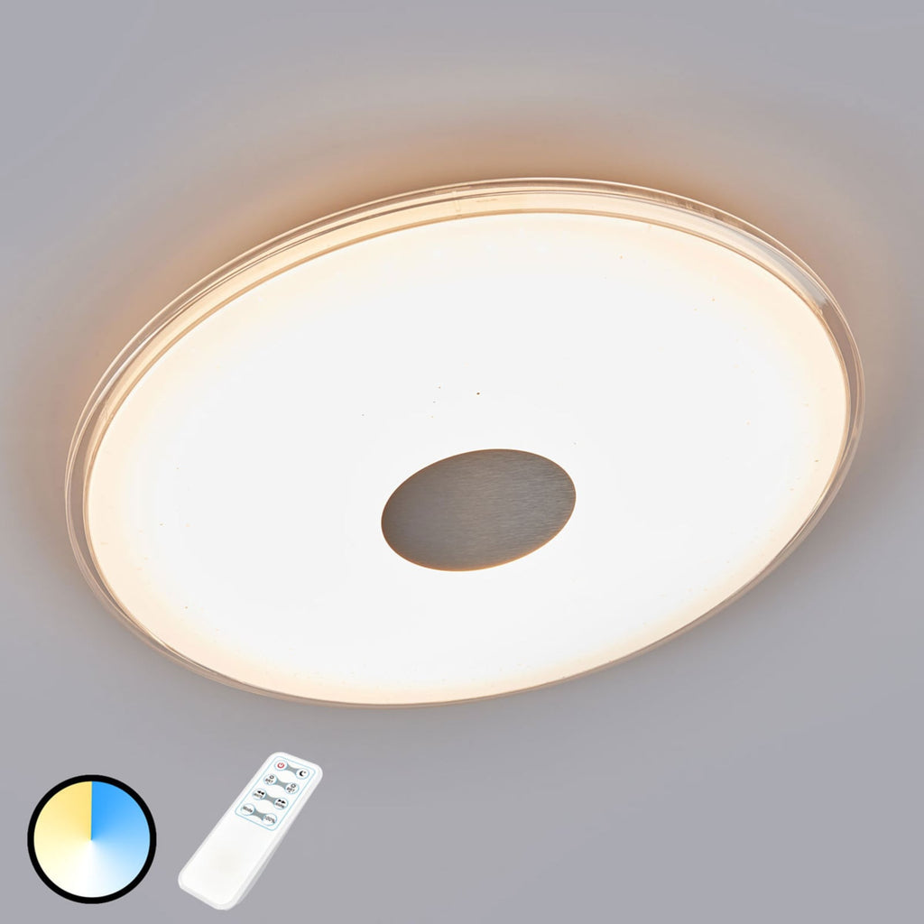 LED taklampe Shogun dimbar CCT med fjernkontroll forfra