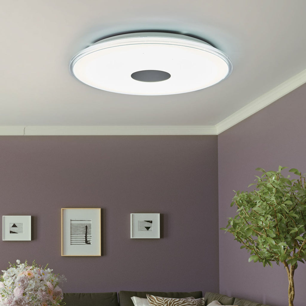 LED taklampe Shogun dimbar CCT med fjernkontroll nærbilde