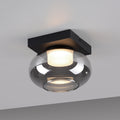 LED taklampe Sia røykgrå glass dimbar 20x20 cm forfra