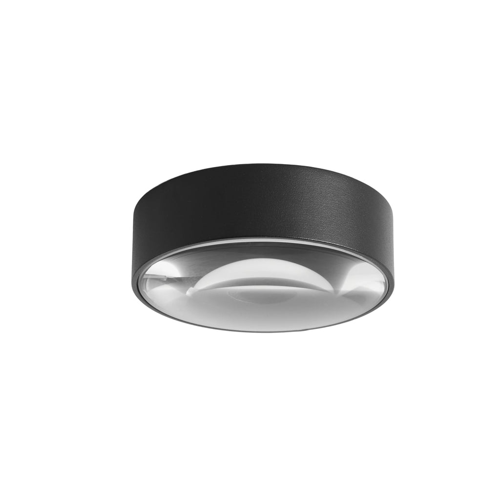 LED taklampe Sif dimbar svart detalj av glasslinse