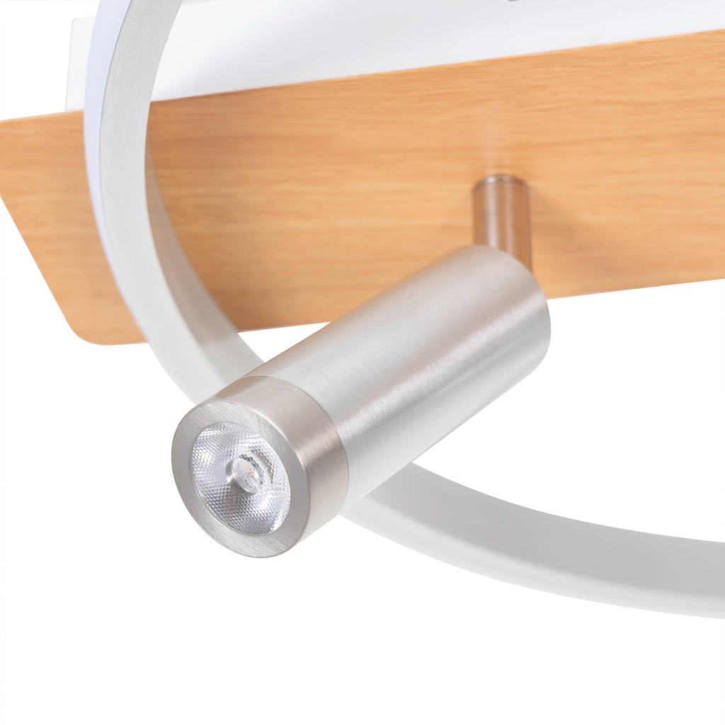 LED taklampe Signera 3-lys dimbar sølv 45 cm sideprofil