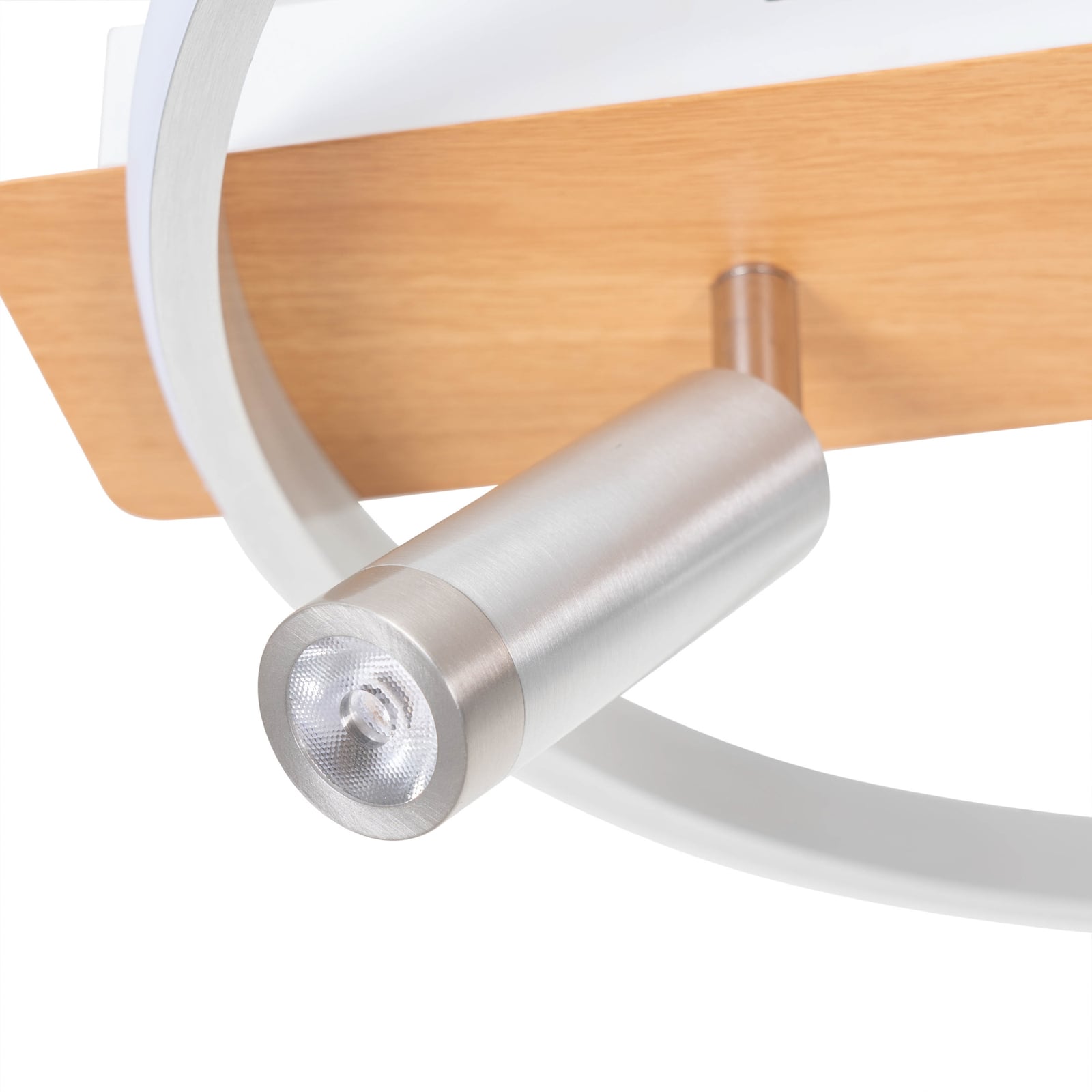 LED taklampe Signera 3-lys dimbar sølv 45 cm sideprofil