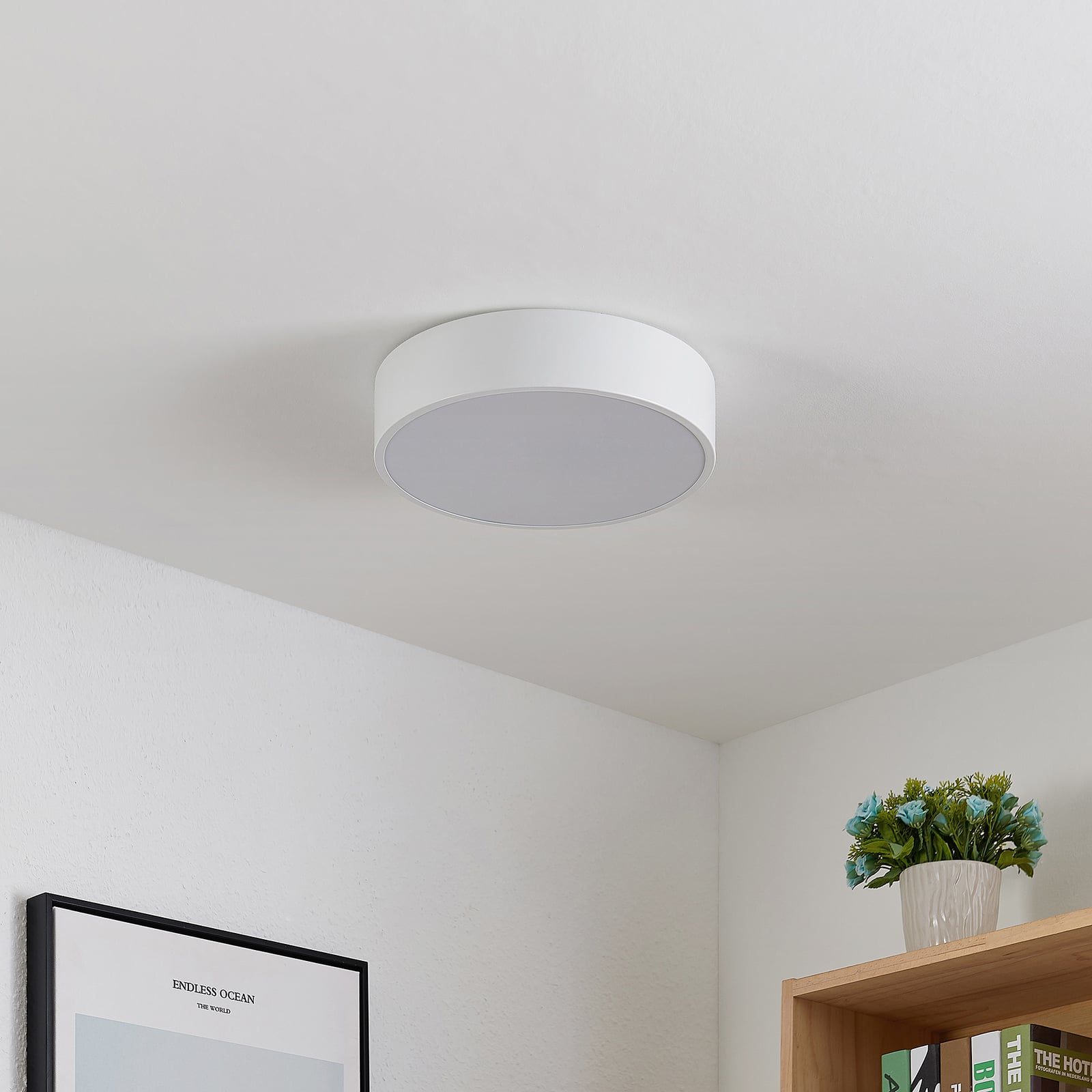 LED taklampe Simera dimbar hvit Ø30 cm 18W varmhvit detalj