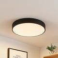 LED taklampe Simera dimbar svart Ø50 cm front