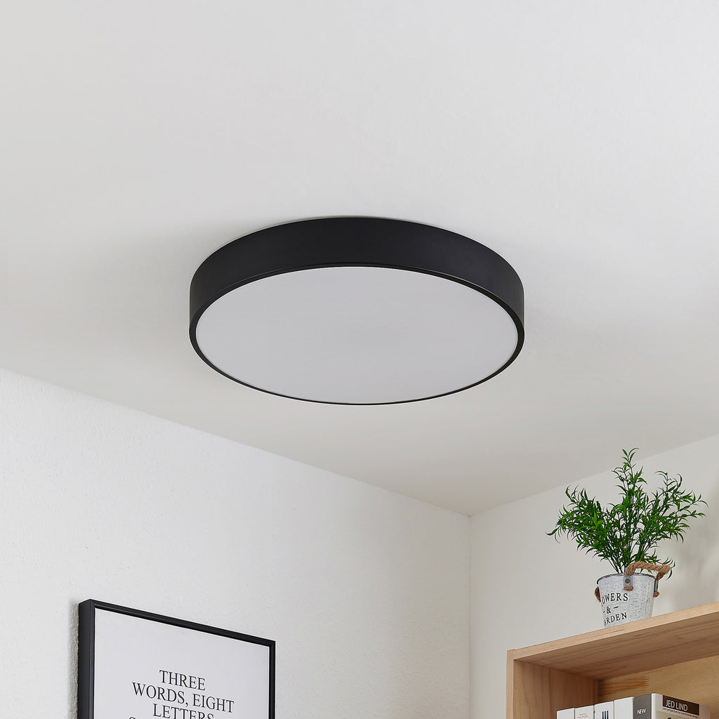 LED taklampe Simera dimbar svart Ø50 cm bakside