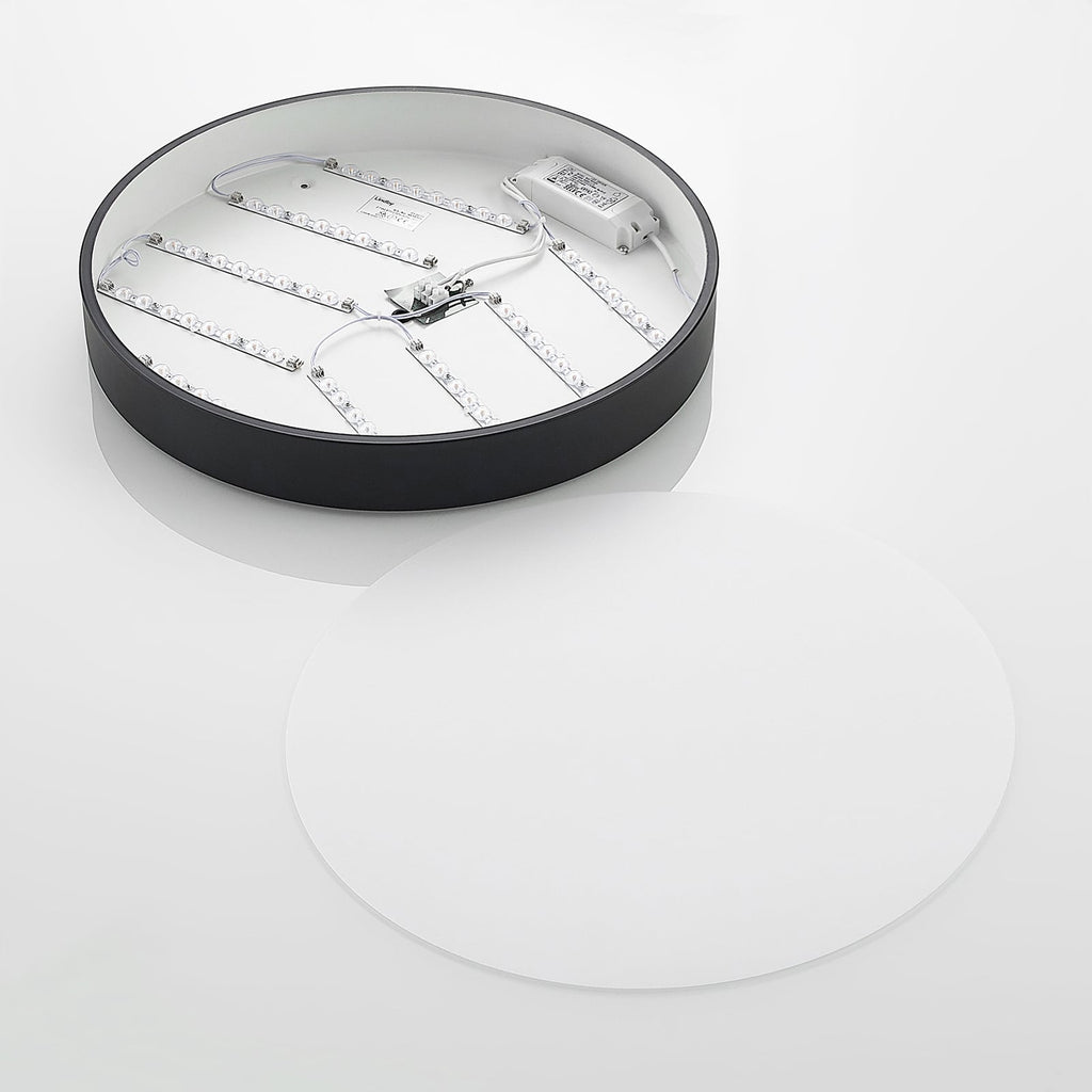 LED taklampe Simera dimbar svart Ø50 cm design