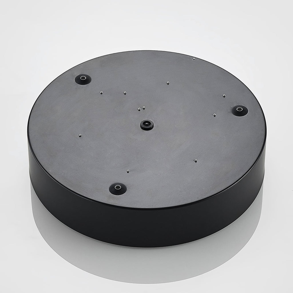 LED taklampe Simera dimbar svart Ø30 cm sideprofil