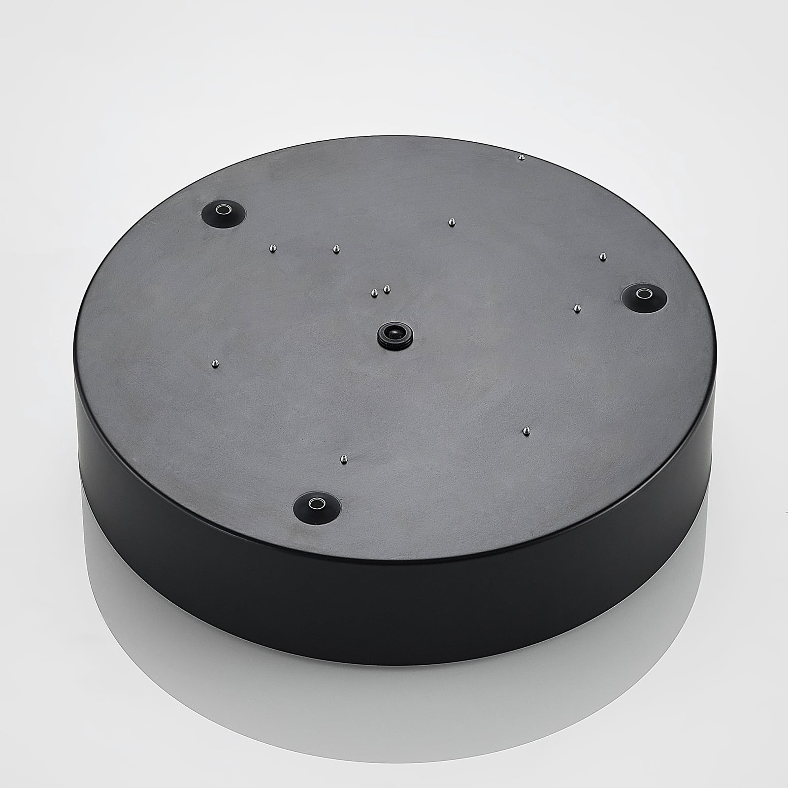 LED taklampe Simera dimbar svart Ø30 cm sideprofil