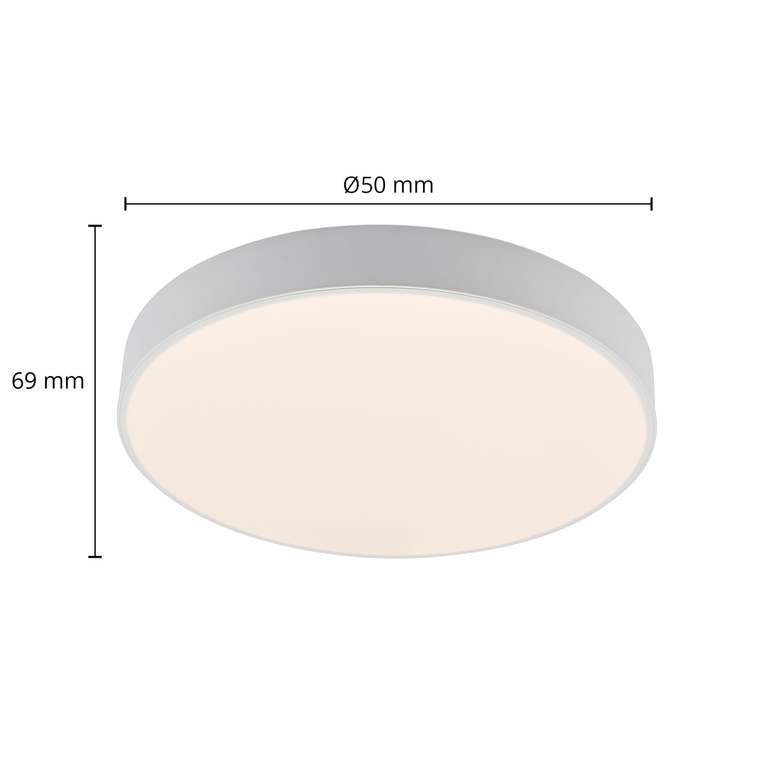 Montert LED taklampe Simera rund hvit dimbar Ø50 cm i tak