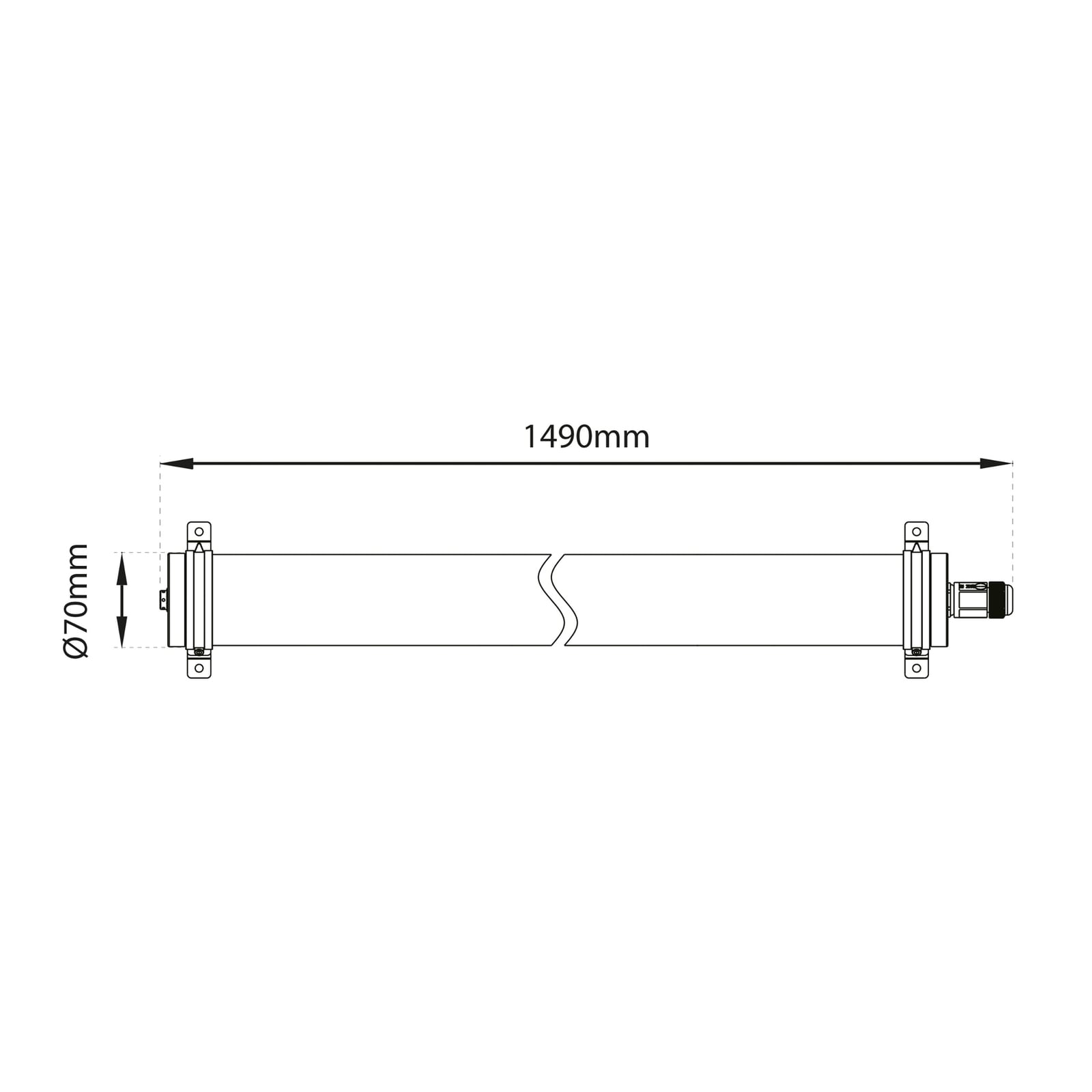 Detalj av LED taklampe SLC Lava PMMA materiale