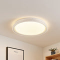 LED taklampe Sleya dimbar CCT fjernkontroll Ø50 cm hvit forfra