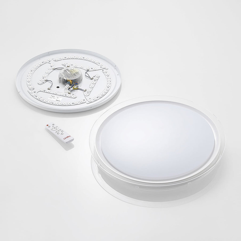 LED taklampe Sleya dimbar CCT fjernkontroll Ø50 cm hvit produktbilde