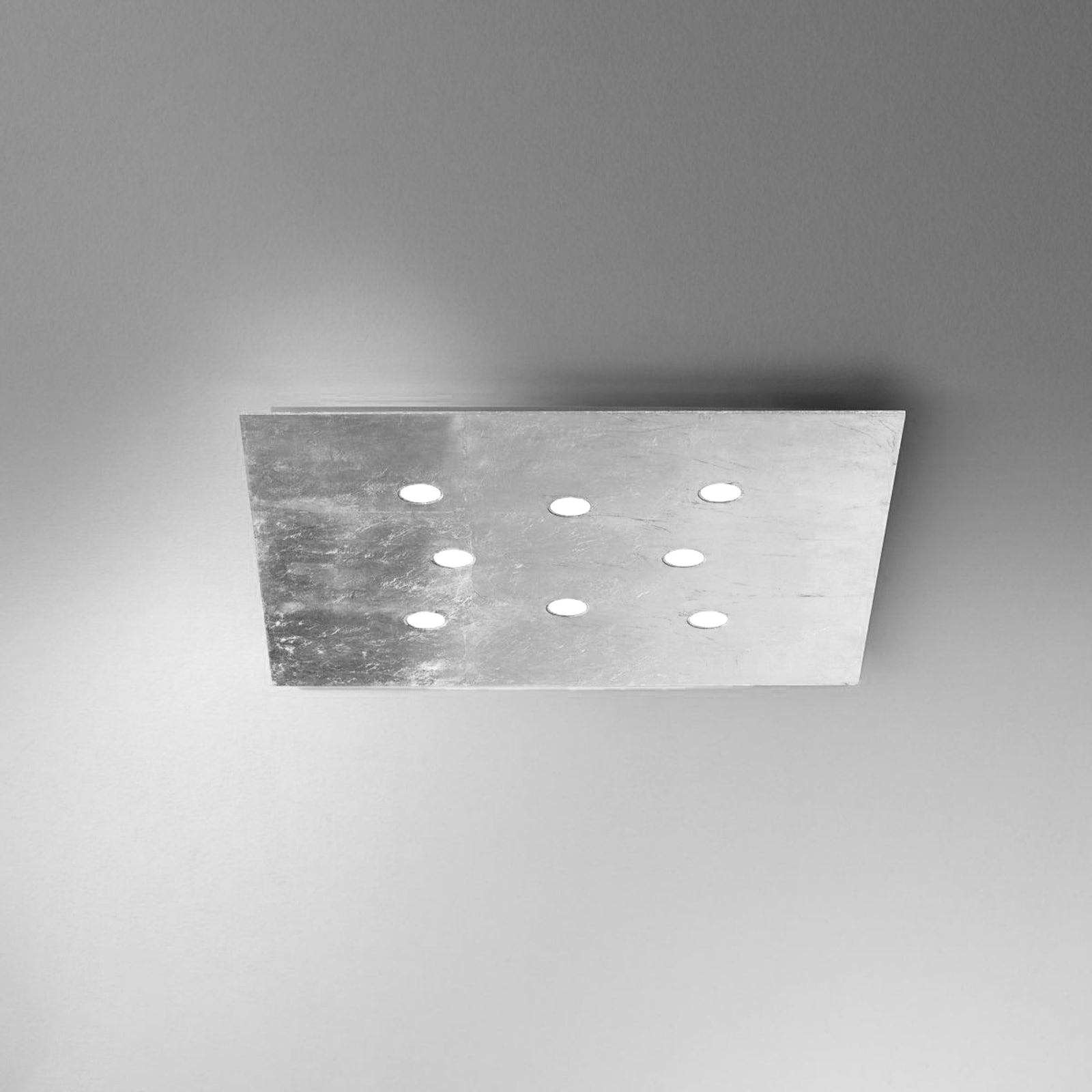 LED taklampe Slim 8-lys aluminium 45x45 cm dimbar - ICONE detalj