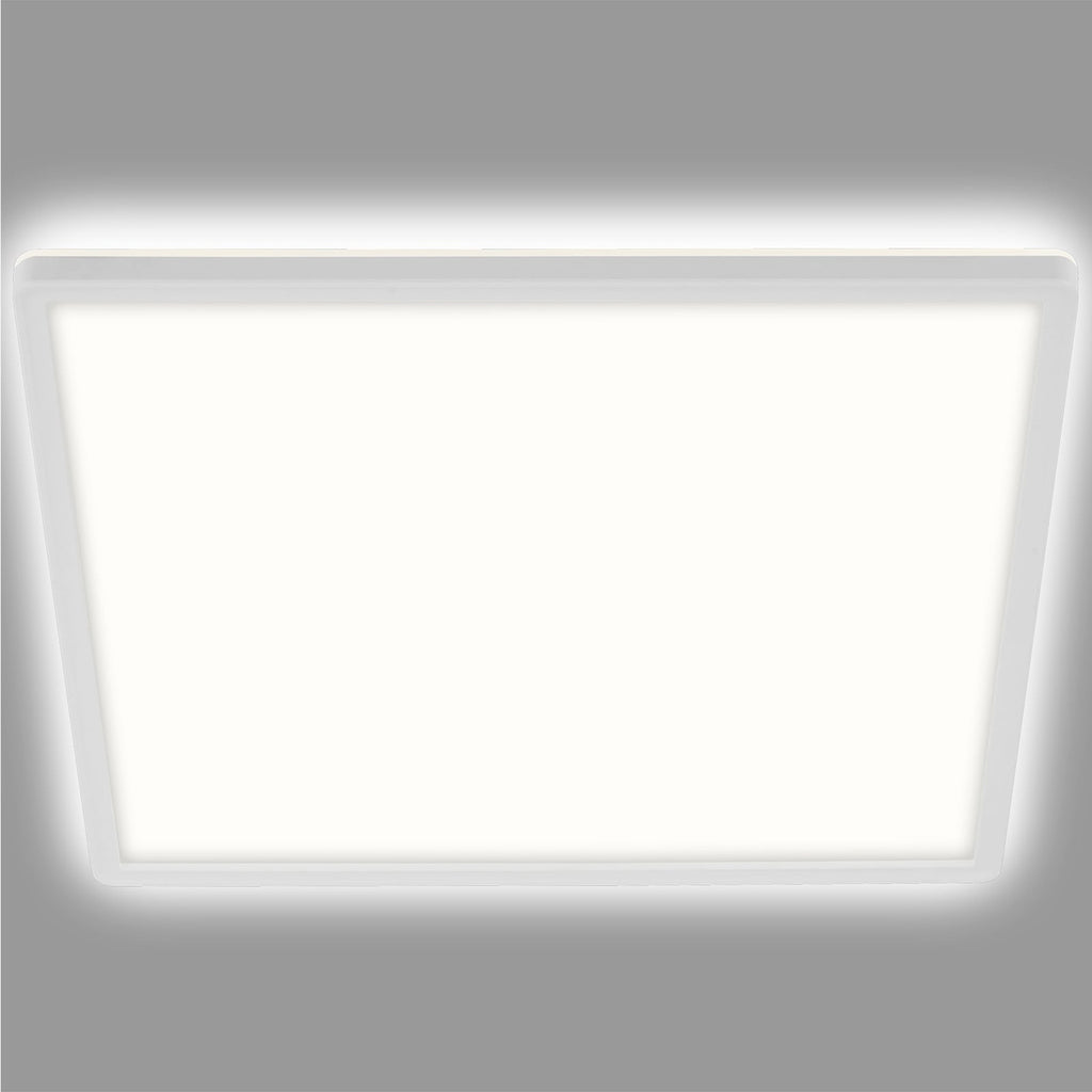 LED taklampe Slim kvadratisk hvit 42x42 cm 22W nøytralhvit forfra