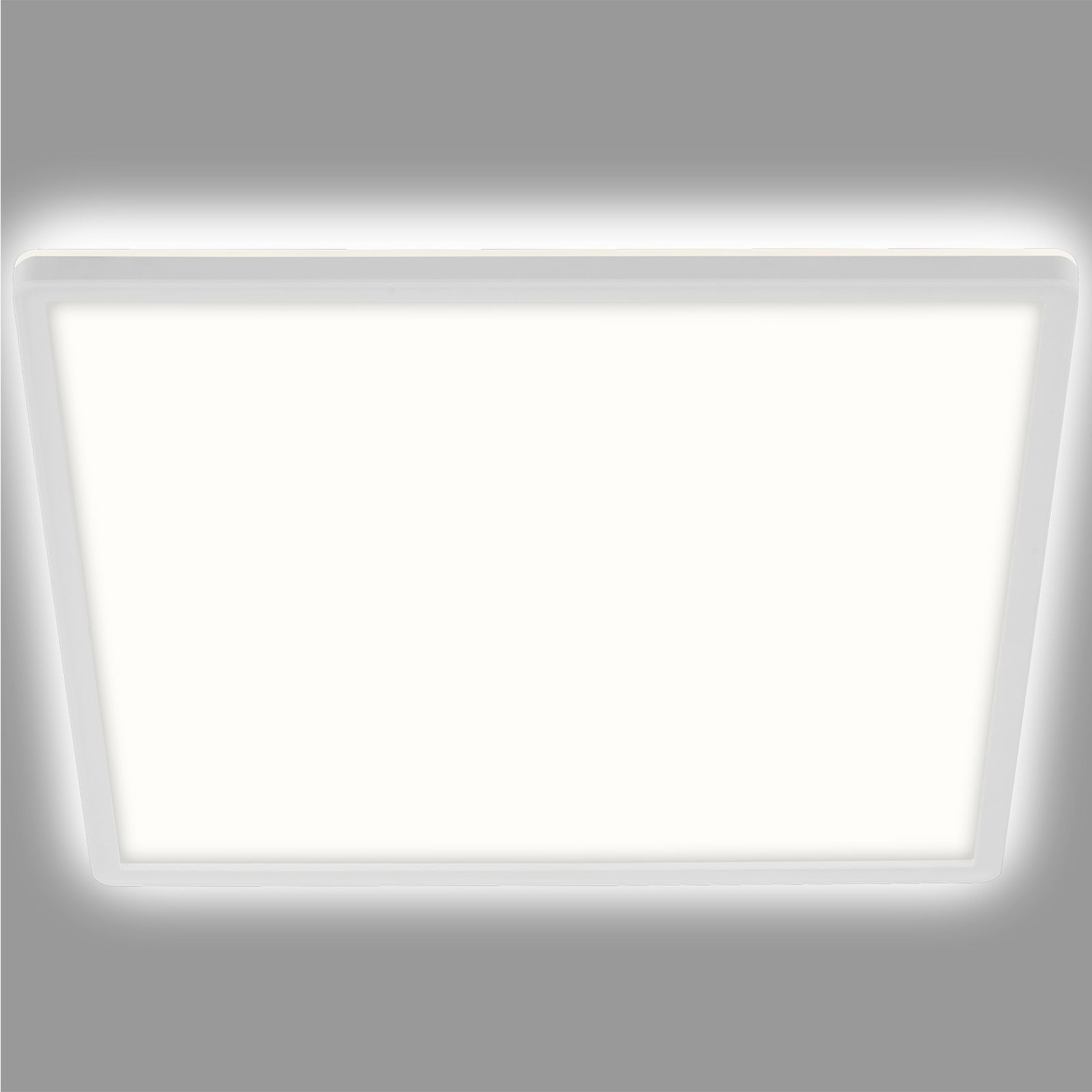 LED taklampe Slim kvadratisk hvit 42x42 cm 22W nøytralhvit forfra