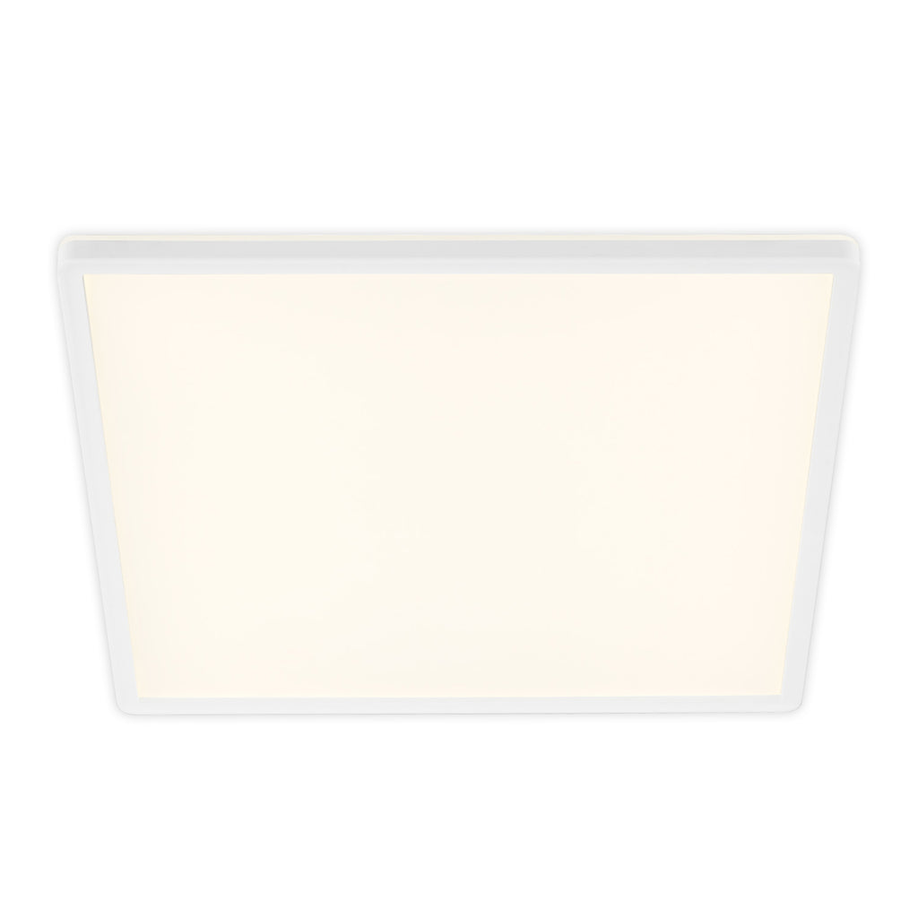 Montert LED taklampe Slim kvadratisk hvit 42x42 cm 22W nøytralhvit i rom