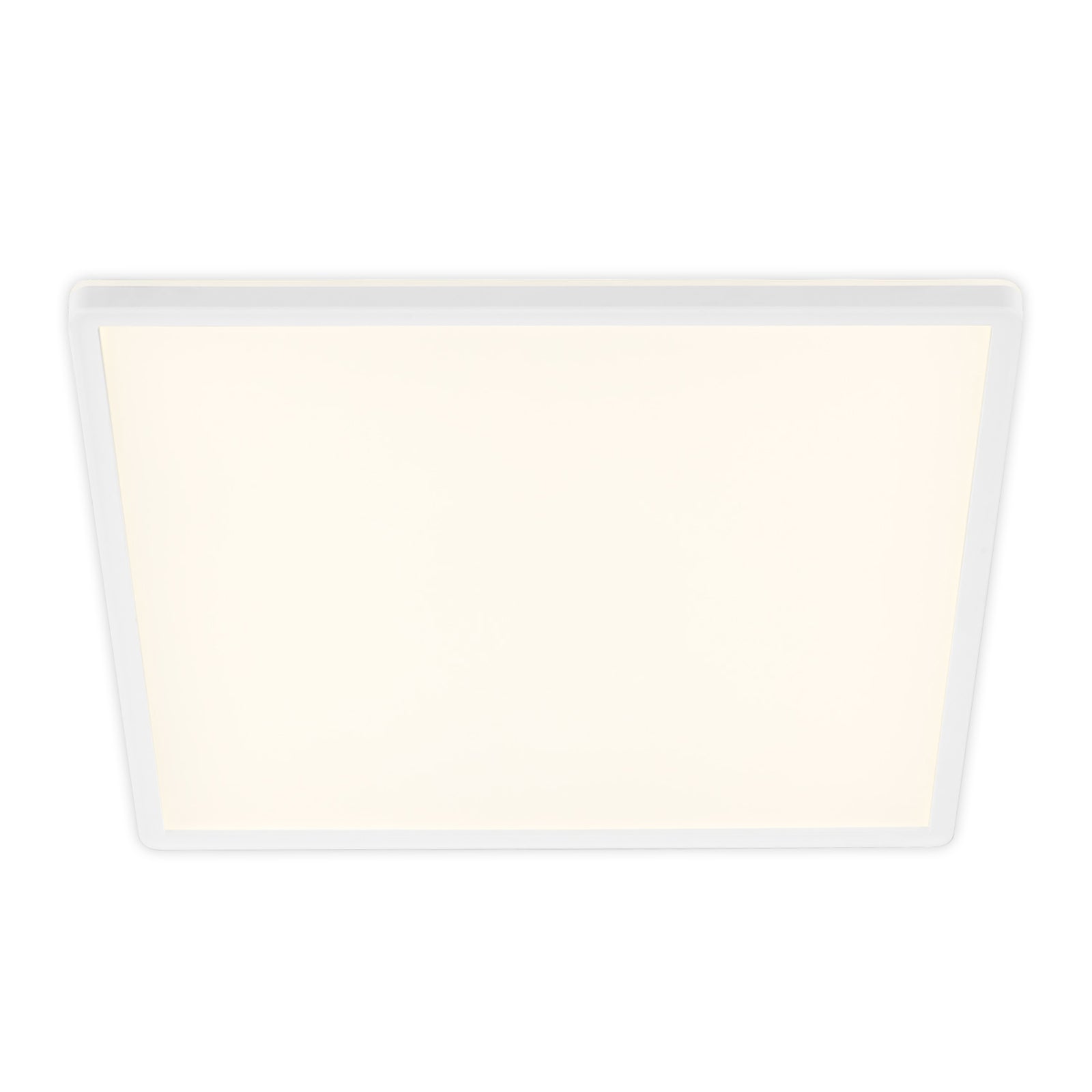 Montert LED taklampe Slim kvadratisk hvit 42x42 cm 22W nøytralhvit i rom