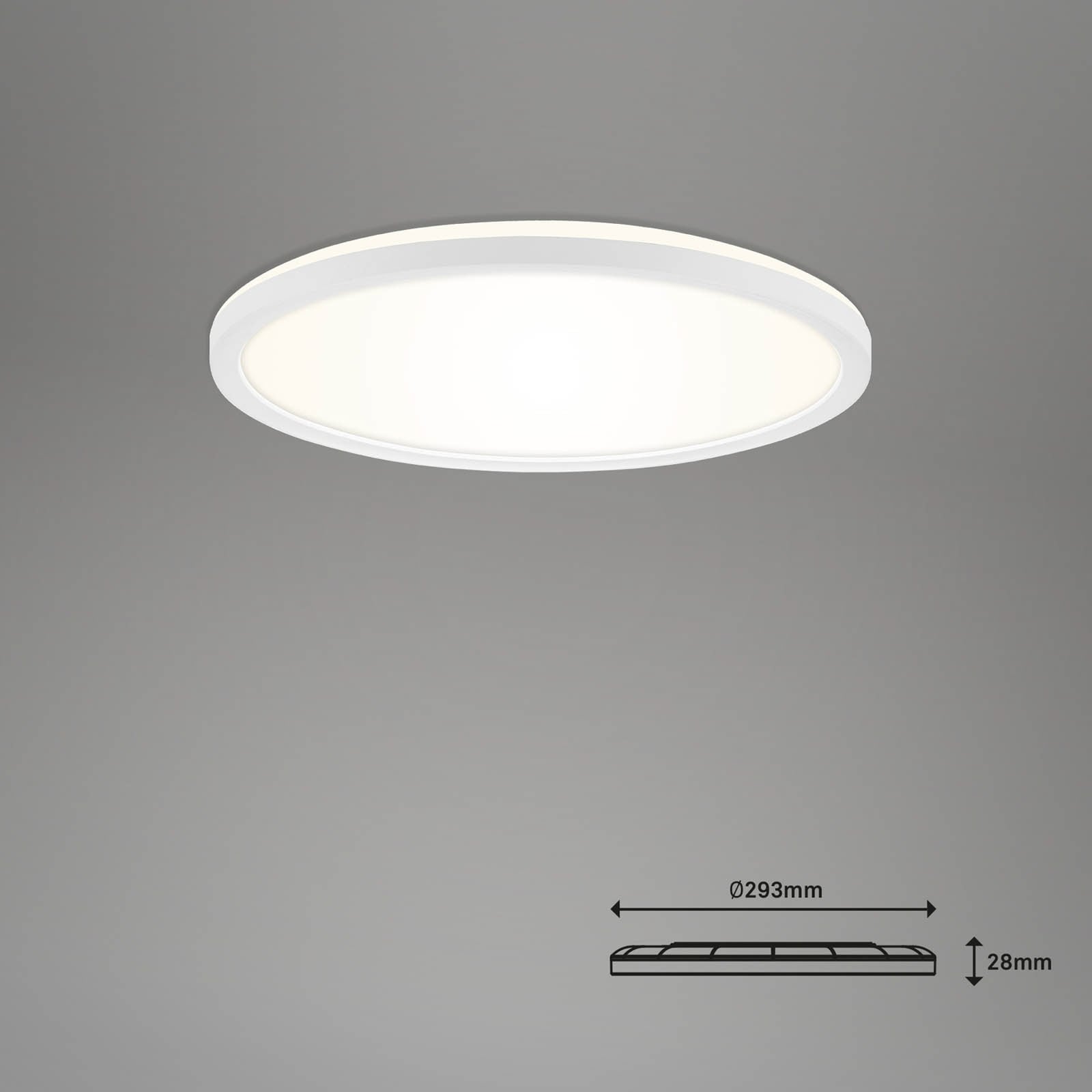 LED taklampe Slim S dimbar CCT hvit bakside