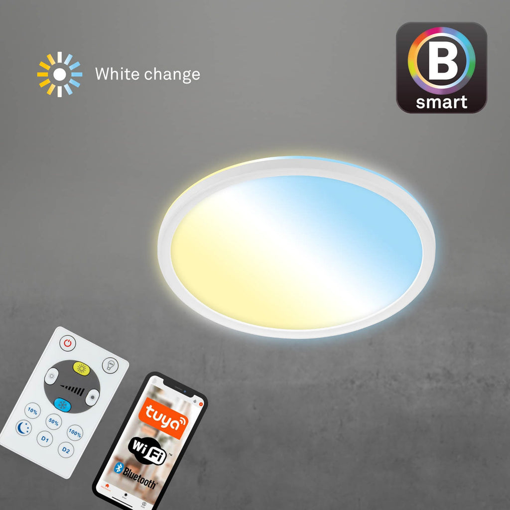LED taklampe Slim S dimbar CCT hvit stemmekontroll
