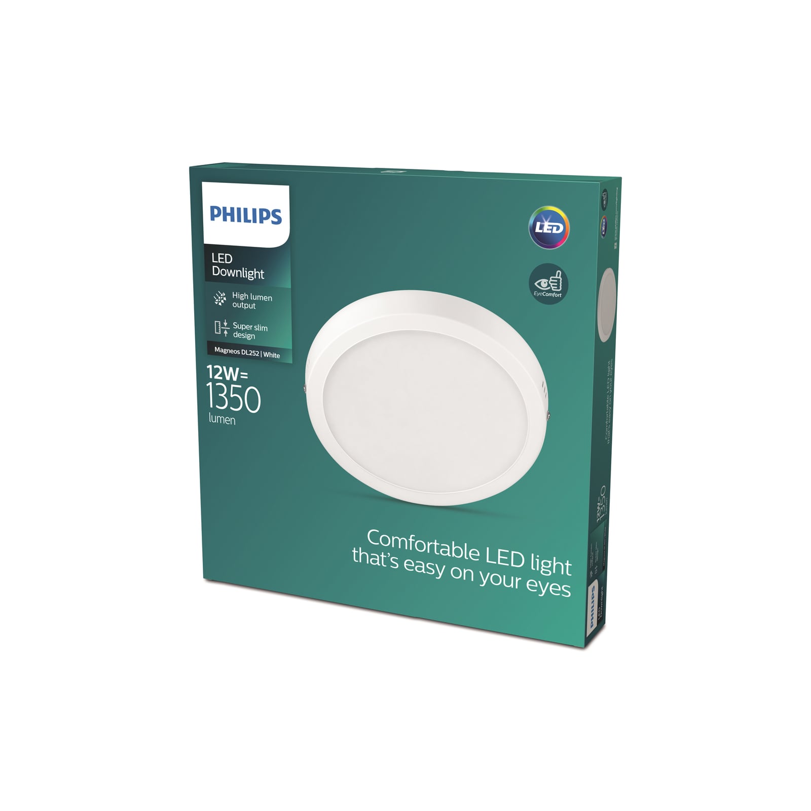 LED taklampe Slim Surface rund hvit Ø21 cm 4000K 12W - Philips detalj av materiale