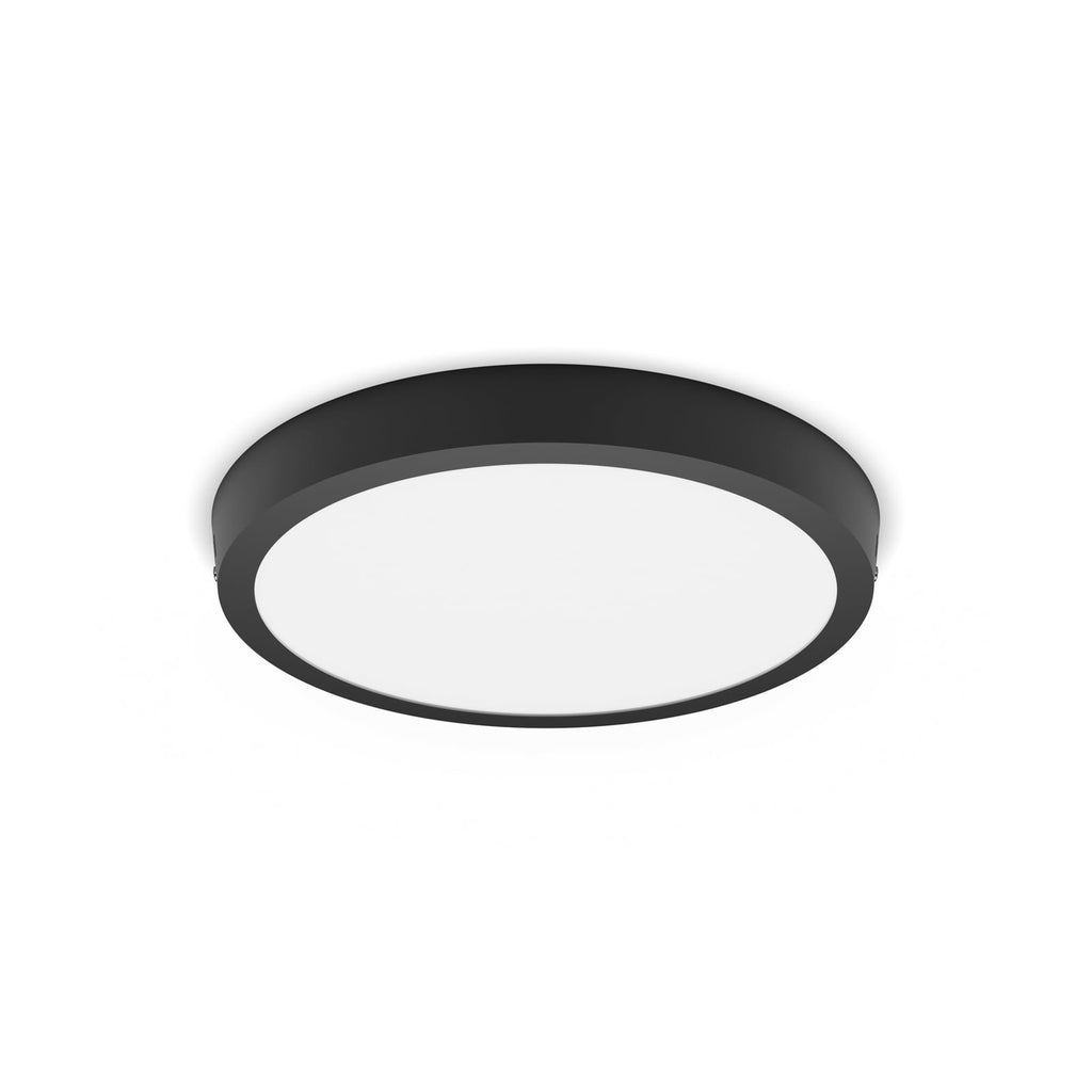 LED taklampe Slim Surface svart Ø28,6 cm 20W varmhvit fra Philips forfra